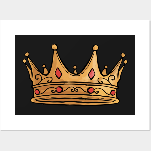 Gold Crown with Jewels Wall Art by bluerockproducts